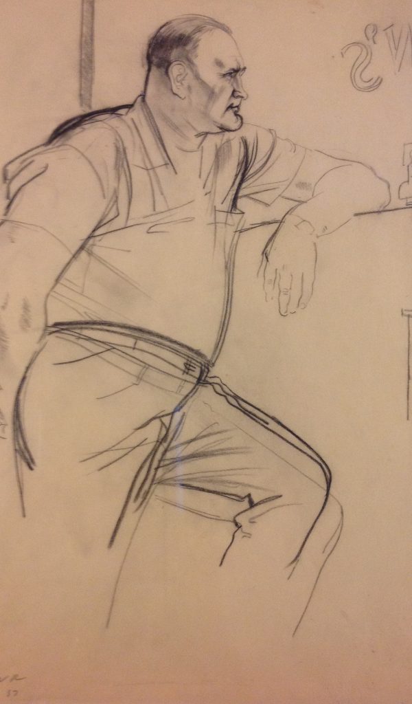 Pen and Ink: Man at Bar Pen and Ink: Man at Bar